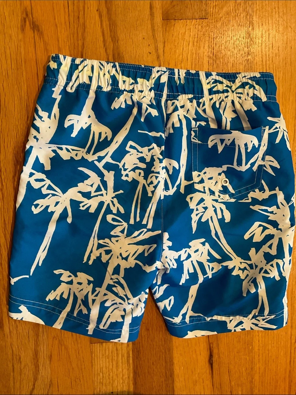 Rockets of Awesome -  Swim Trunks - Blue/White - Boy’s Size 6/7 - Swimwear